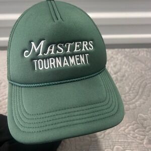 American Needle Masters Tournament Green Trucker Hat Rope Snapback Mesh Golf Cap